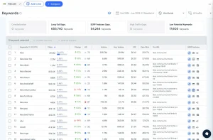 Number of long-tail keywords targeted by Ikea.com/us/en (according to Similarweb data)